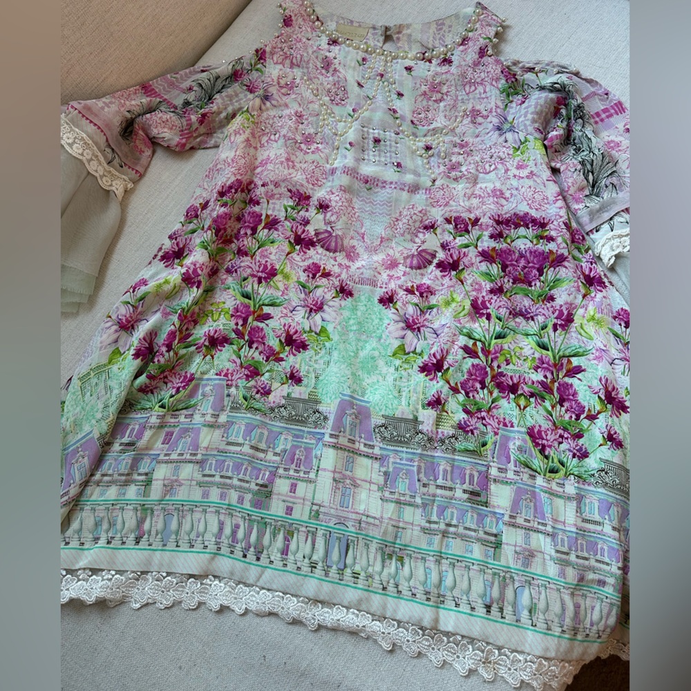 Farah Talib Aziz Printed Tunic - Picture 2 of 8
